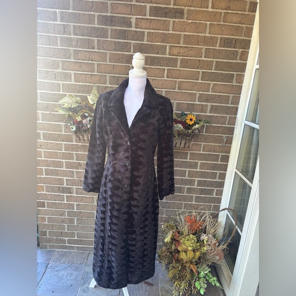 Elegant Black Long “Fur” Coat - Picture 1 of 7